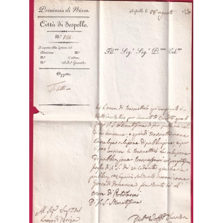 MARQUE SARDE PP SOSPELLO SOSPEL EN ROUGE 1830 POUR BRIGUE TAXE 10 LOCALE AU DOS LETTRE COVER