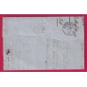 N°23 FRANCIA VIA DI MARE OBLITERATION ITALIENNE MARSEILLE POUR GENOVA ITALIE 1863 LETTRE COVER