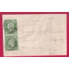 N°12 PAIRE CAD TYPE 15 LA CHAPELLE LA REINE SEINE ET MARNE 1862 LETTRE LOCALE POUR LA CHAPELLE LA REINE LETTRE COVER