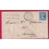 N°22 GC 4549 AIGUES VIVES GARD CAD TYPE 22 POUR NERONDES CHER INDICE 13 LETTRE COVER ETIQUETTE PUB AU DOS