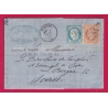 N°60 + 31 GC 2194 MARANS CHARENTE INFERIEURE ERREUR MILLESIME 1870 AU LIEU DE 1871 POUR PARIS LETTRE COVER