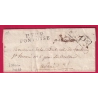 MARQUE P72P PONTOISE EN NOIR 37X10 INDICE 16 POUR PARIS 1818 INDICE 16 LETTRE COVER FRANCE