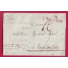MARQUE 72 PALAISEAU SEINE ET OISE 1813 POUR RAMBOUILLET 30X9 INDICE 10 LETTRE COVER FRANCE