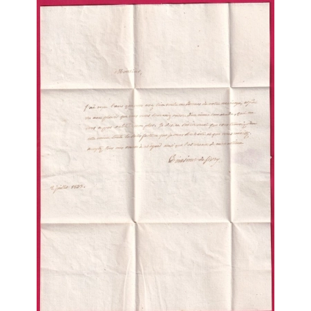 MARQUE 72 RAMBOUILLET SEINE ET OISE UTILISE EN DEBOURSE DEPART PARIS BANLIEUE 1832 LETTRE COVER FRANCE