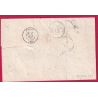 N°59 PARIS ETOILE 12 BT BEAUMARCHAIS TAXE TAMPON 25 POUR ARGENTEUIL SEINE 1873 LETTRE COVER FRANCE