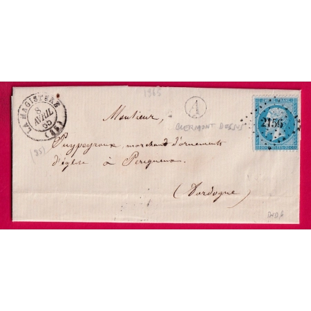 N°22 PC DU GC 2156 LA MAGISTERE TARN ET GARONNE BOITE RURALE A CLERMONT DESSUS LETTRE COVER FRANCE