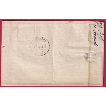 N°60 CAD TYPE 17 QUISSAC GARD POUR SOMMIERES LETTRE COVER