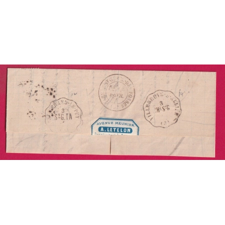 N°60 CAD GARE DE MOULINS ALLIER AU CONVOYEUR STATION ST. GERAND LE PUY + VILLENEUVE SUR ALLIER LETTRE COVER