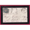 N°60 TAXE 40C TAMPON TIMBRE AYANT DEJA SERVI CAD TYPE 16 ST GAULTIER INDRE POUR ST BENOIT DU SAULT LETTRE COVER