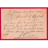 N°77 CONVOYEUR STATION TERRE NOIRE LOIRE POUR LYON INDICE 14 CARTE PRECURSEUR LETTRE COVER