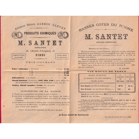 N°89 CAD NIMES IMPRIME PP POUR CENNES MONESTIER AUDE 1898 LETTRE COVER