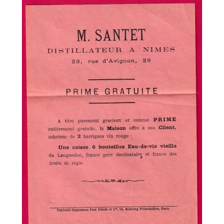 N°89 CAD NIMES IMPRIME PP POUR CENNES MONESTIER AUDE 1898 LETTRE COVER