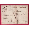 MARQUE HYERES VAR LENAIN N°1A + TOULON N°10 INDICE 15 POUR LA MARQUISE DE RICARD 1780 LETTRE COVER