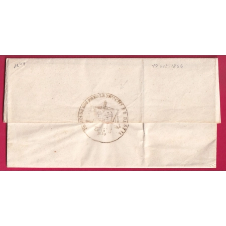 FRANCHISE LE PROCUREUR DU ROI CAB 1ER INSTANCE BASTIA CORSE 1844 POUR BASTIA LETTRE COVER