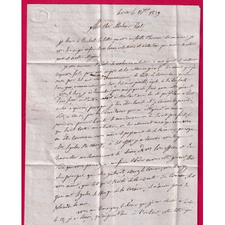 CURSIVE 78 COLLOBRIERES VAR + CAD TYPE 11 LE LUC POUR TOULON 1839 LETTRE COVER