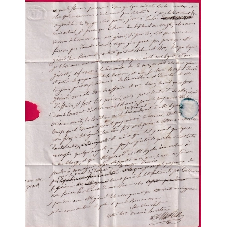 CURSIVE 78 COLLOBRIERES VAR + CAD TYPE 11 LE LUC POUR TOULON 1839 LETTRE COVER