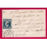 N°10 PC 2962 ST AIGNAN LOIR ET CHER 1853 POUR PARIS SIGNE CALVES LETTRE COVER