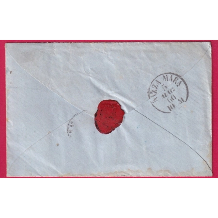 N°13 16 PC 3505 VAUVERT GARD POUR NICE ETAT SARDE 5 MAI 1860 LETTRE COVER