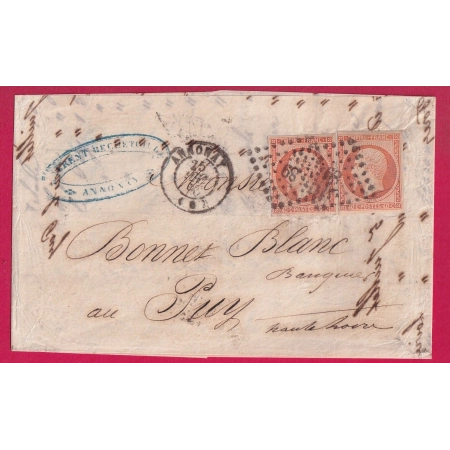 N°16 X2 PC 89 ANNONAY ARDECHE POUR LE PUY HAUTE LOIRE LETTRE COVER