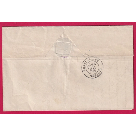 N°60 CAD TYPE 17 AIGUES MORTES GARD POUR MONTPELLIER LETTRE COVER