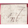 MARQUE TOULON VAR + PARIS 1781 POUR MADRID ESPAGNE TAXE 46 LETTRE COVER