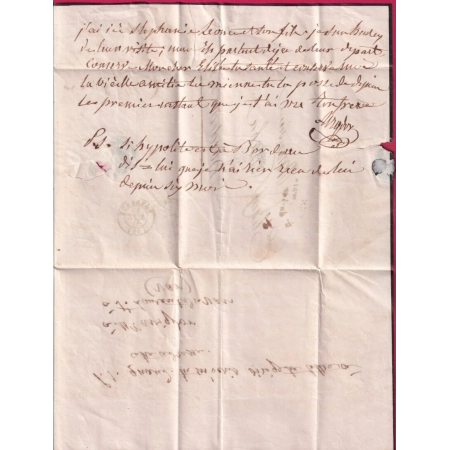 LETTRE ACHEMINEE DE NICE CURSIVE 78 ST LAURENT DU VAR 1849 POUR BORDEAUX ALPES MARITIMES LETTRE COVER