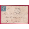 N°22 GC 3991 TOURNON D'AGENAIS CAD TYPE 22 RARE INDICE 20 POUR AGEN LOT ET GARONNE LETTRE COVER