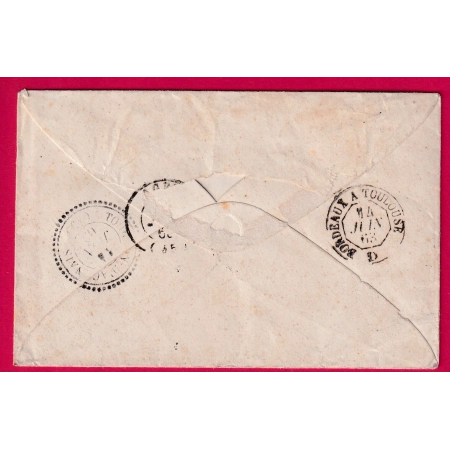 N°22 GC 3991 TOURNON D'AGENAIS CAD TYPE 22 RARE INDICE 20 POUR AGEN LOT ET GARONNE LETTRE COVER