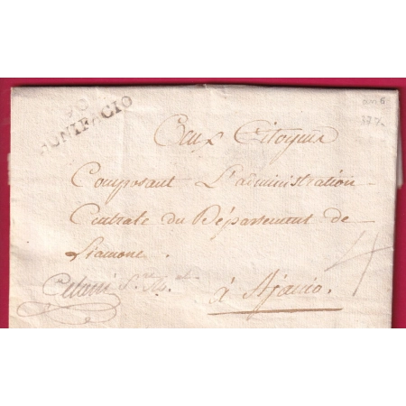 MARQUE 90 BONIFACIO CORSE CONTRESEING DE FRANCHISE CELANI Sve MILITAIRE 1798 LES ADM MUNICIPAUX CANTON DE BONIFACIO