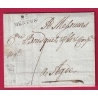 MARQUE CONQUIS 85 MENTON ALPES MARITIMES 1807 POUR AGDE HERAULT LETTRE COVER