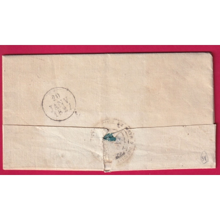 MARQUE 19 CORTE CORSE CONTRESEING FRANCHISE LE PROCUREUR DU ROI POUR CALVI 1827 LETTRE COVER