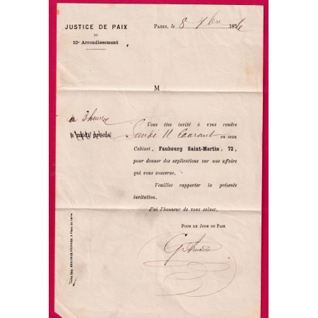 REEMPLOI TARDIF TAXE 25 TAMPON EN TARIF LOCAL PARIS POUR PARIS 1876 LETTRE COVER