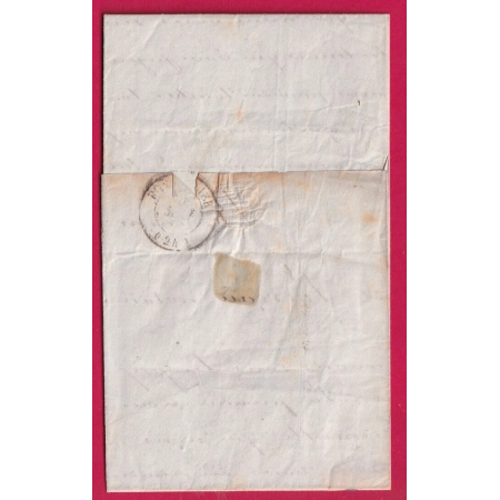 N°10 PC 378 BESANCON DOUBS POUR PONTARLIER SIGNE CALVES LETTRE COVER