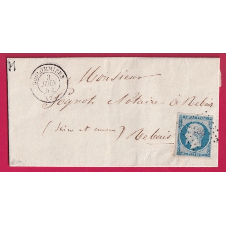 N°15 TTB PC985 COULOMMIERS SEINE ET MARNE POUR REBAIS SIGNE CALVES LETTRE COVER