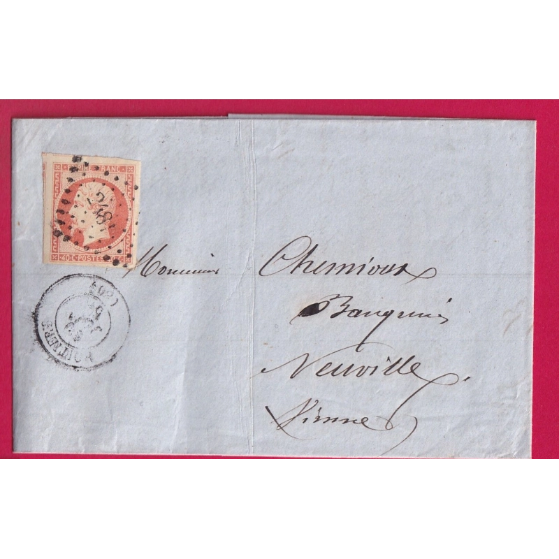 N°16 TTB 3 VOISINS PC 2481 POITIERS VIENNE POUR NEUVILLE  LETTRE COVER