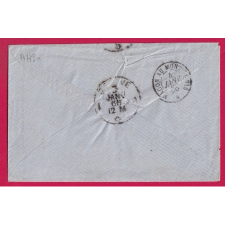 N°22 GC 2941 PONT DE VEYLE AIN TAXE TAMPON 30 AFFR INSUFF POUR GENEVE SUISSE LETTRE COVER