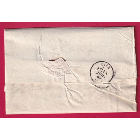 N°31 GC 1304 DIGNE BASSES ALPES POUR RIEZ 1869 LETTRE COVER