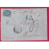 N°22 GC 1708 GRAULHET TARN POUR BARCELONNE ESPAGNE TAXE MANUSCRITE 4 + 12 ESPAGNOLE 1867 LETTRE COVER