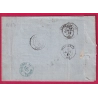 N°22 GC 1708 GRAULHET TARN POUR BARCELONNE ESPAGNE TAXE MANUSCRITE 4 + 12 ESPAGNOLE 1867 LETTRE COVER