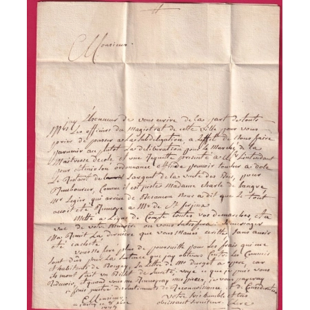 MARQUE JUSSEY HAUTE SAONE LENAIN N°1 INDICE 19 POUR VESOUL LETTRE COVER
