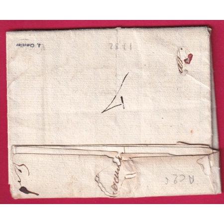 MARQUE FRANC PORT PAYE GRAY HAUTE SAONE 1782 POUR VESOUL LENAIN N°5 INDICE 17 LETTRE COVER