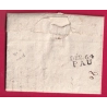 DEBOURSE DEB 64 PAU BASSES PYRENEES 1817 INDICE 16 DEPART 39 GRENADE SUR L'ADOUR LANDES REEXP POUR GRENADE LETTRE