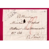 DOUBLE CURSIVE 72 VIEUSAINT CORBEIL SEINE ET OISE 1825 INDICE 18 POUR PARIS LETTRE COVER