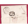DOUBLE CURSIVE 72 VIEUSAINT CORBEIL SEINE ET OISE 1825 INDICE 18 POUR PARIS LETTRE COVER