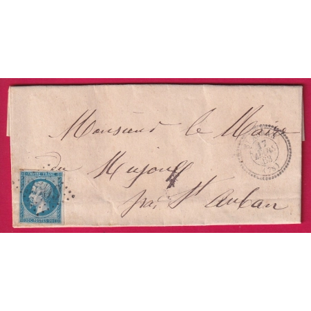 N°14 GC 3509 ST AUBAN VAR ALPES MARITIMES POUR MUJOLS DOUBLE PORT LOCAL CAD TYPE 22  LETTRE COVER