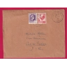 N° 633 + 637 HYERES VAR 3.1.1945 POUR AIX EN PROVENCE LETTRE COVER