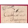 MARQUE ESSAI  FEVRIER 1828 TOULON VAR POUR DRAGUIGNAN INDICE 23 LETTRE COVER