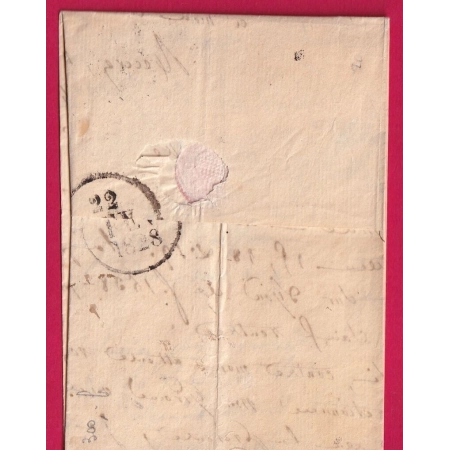 MARQUE ESSAI  FEVRIER 1828 TOULON VAR POUR DRAGUIGNAN INDICE 23 LETTRE COVER