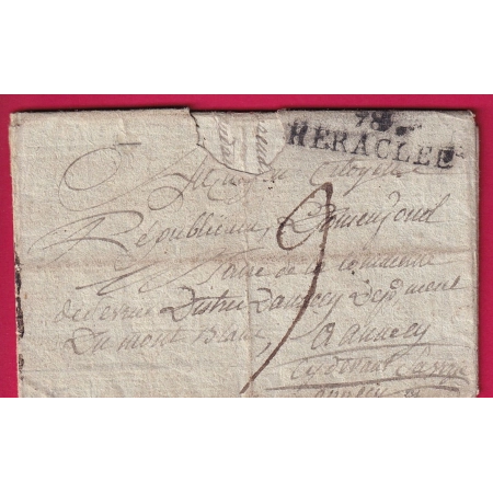 MARQUE REVOLUTIONNAIRE 78 HERACLES VAR ST TROPEZ AN2 POUR ANNECY DPT DU MONT BLANC HAUTE SAVOIE IND 23 LETTRE COVER