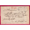 MARQUE CONQUIS P104P TURIN FRANCHISE REGIE IMPERIALE SELS ET TABACS 1808 POUR IVREA ITALIA ITALIE LETTRE COVER